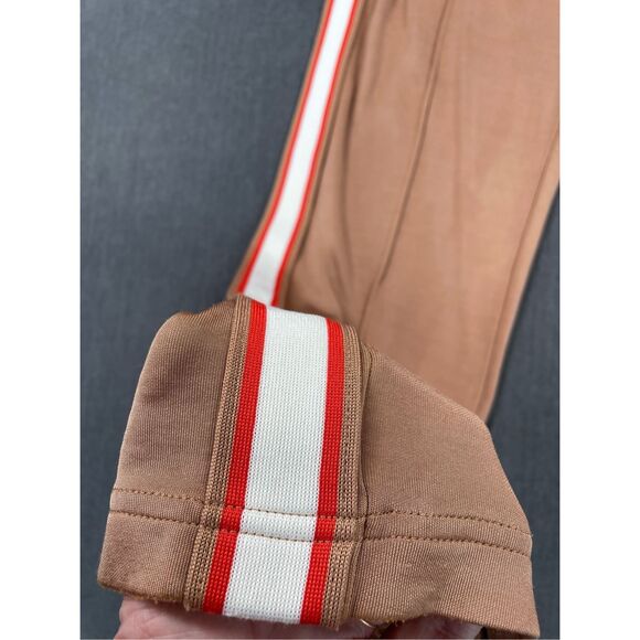 PINK Track Pants Women L Tan Side Stripe Lounge Athleisure Wide Leg Casual - Picture 4 of 13